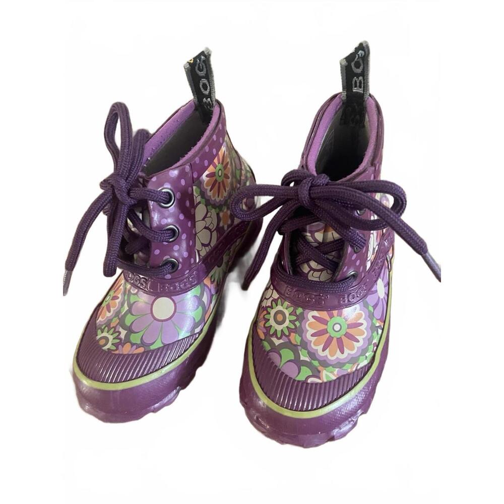 Girls Purple Bog Rain Boot Size 10